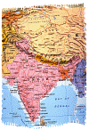 Map of India. Illustration copyrighted.