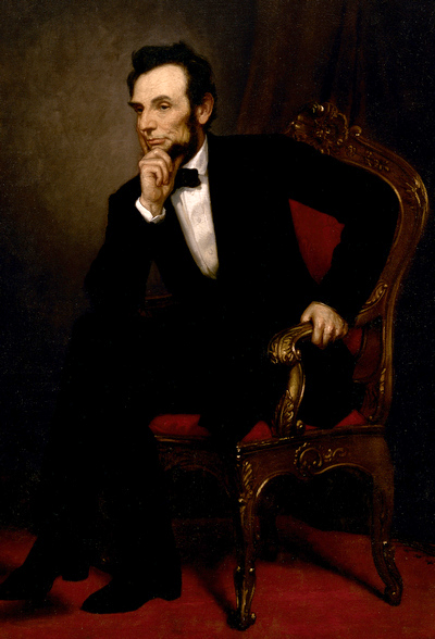 Official presidential portrait of Abraham Lincoln. Artist: George Peter Alexander Healy —The White House Historical Association (White House Collection) (bequeathed by Mrs. Robert Todd Lincoln)