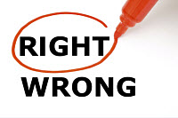 Right and wrong.