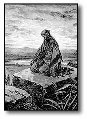 Artists’ depiction of Isaiah praying.