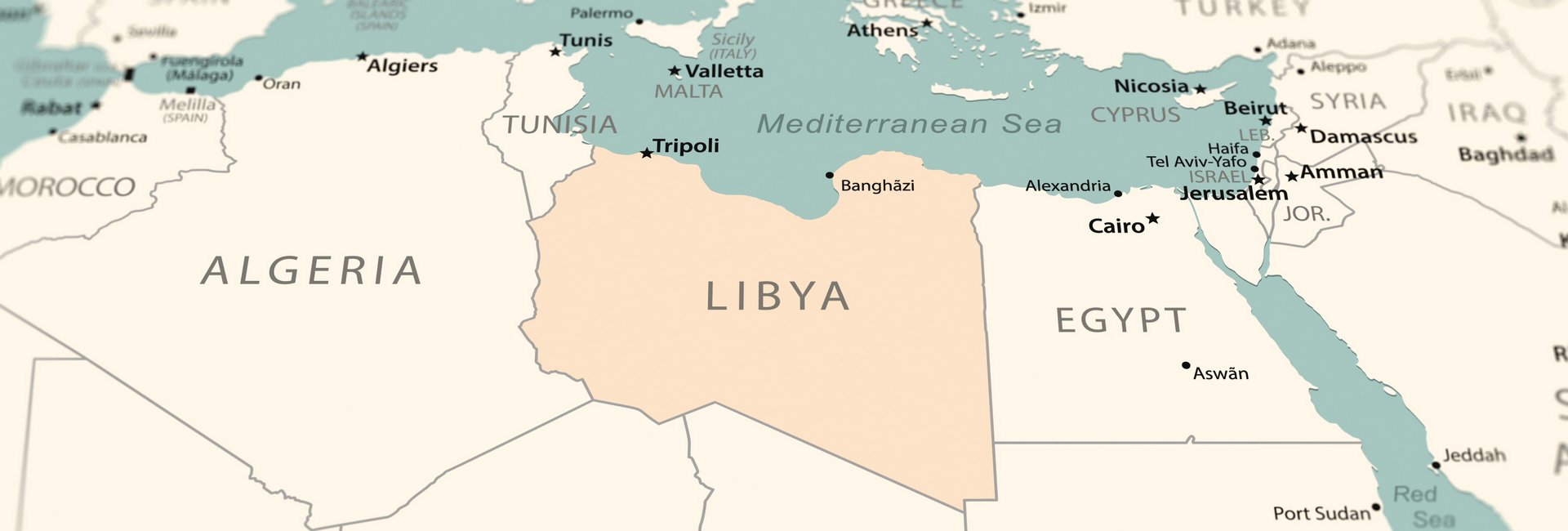 Map showing modern Libya. Copyrighted. Licensed (dp_698035506)