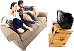 Couple watching TV