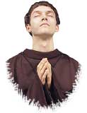 Man praying. Illustration copyrighted.