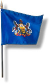 Pennsylvania Flag. Illustration copyrighted.