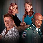 Judd Nelson, Louis Gossett Jr., Michelle Nolden and Deborah Odell in “Deceived”
