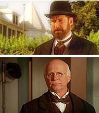 D. David Morin (top) as Russell Carlisle and Gavin McLeod (bottom) as Dr. Norris Anderson in “Time Changer”