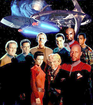 Star Trek: Deep Space Nine characters. Copyright © CBS Television Distribution.