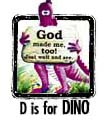 D is for Dinosaur. Coloring pages, story, and more!