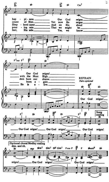 Our God Reigns - Sheet Music - Page One