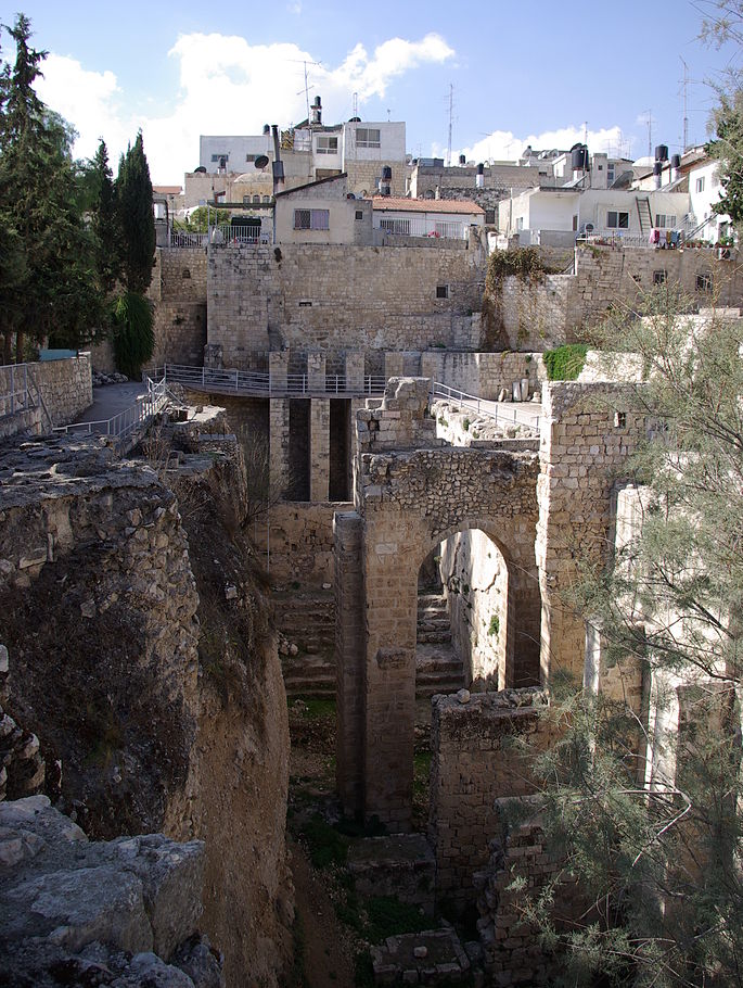 Archaeological excavation of the pool of Bethesda.