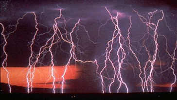 Lightning bolts. Photo copyrighted. Licensed for use by Christian Answers, Films for Christ. File ID: 960001