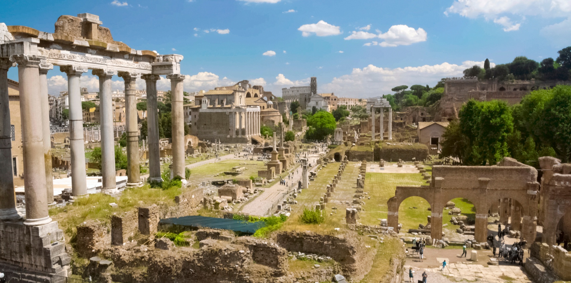 Ruins of Roman Forum in Rome, Italy. Photo copyrighted and licensed. Photo by Motortion