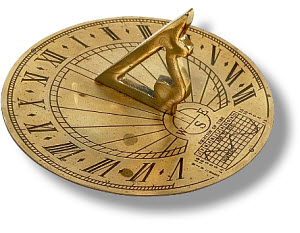 Brass sundial. Copyrighted © image.