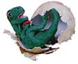Малютка-динозавр. Авторское право 1996 A. Кляйнберген. Все права 
  защищены. Использовано с разрешения.