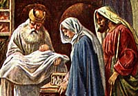 O menino Jesus apresentado no
Templo.