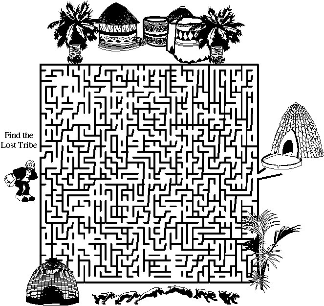 Missionary Maze - help bring the gospel to the lost Indian tribe!