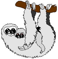 Sloth with baby (illustration copyrighted)