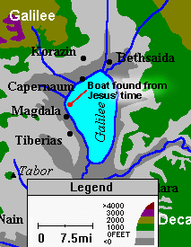 Map of Galilee. Copyrighted.