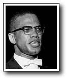 Photo of Malcolm X. Origin unknown.