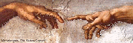 Schilderij van de Schepping in de Sistine Kerk