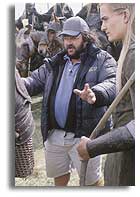 Peter Jackson directing a scene in “The Two Towers”